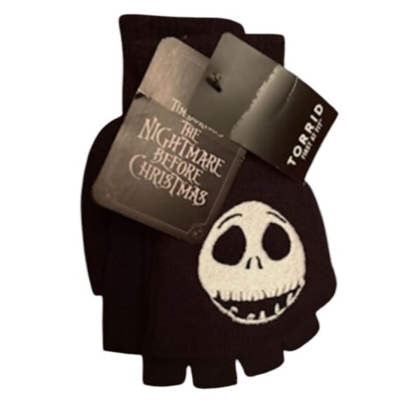 NEW Nightmare Before Christmas Fingerless Gloves Jack Skellington Disney Movie - Picture 4 of 5